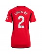 Manchester United Victor Lindelof #2 Domácí Dres pro Dámské 2023-24 Krátký Rukáv